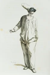 Pulcinella en 1800, par Maurice Sand (1823-1889)