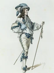 Jeune amant, par Maurice Sand (1823-1889)