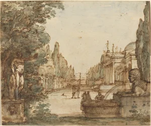 Caprice avec une villa palladienne