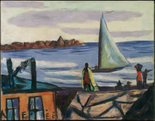 Vue de la plage à Bandol