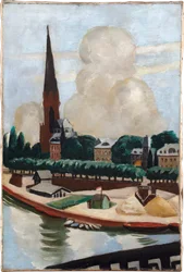 Rive du Main et église