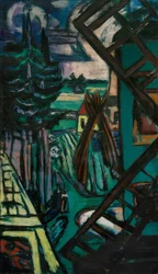 Grand paysage de Laren avec moulin à vent