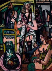 Grand tableau de femmes. Femmes pêcheuses
