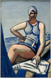 Quappi en bleu dans le bateau