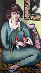 Quappie avec un perroquet