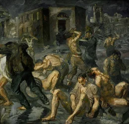 Scène de la destruction de Messine