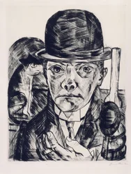 Autoportrait au chapeau melon