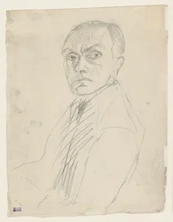 Autoportrait de profil à gauche (rejeté)