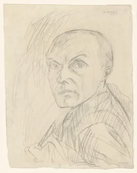 Autoportrait de profil gauche