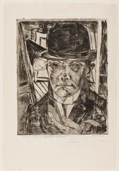Autoportrait au chapeau melon