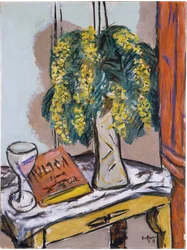 Nature morte aux mimosas