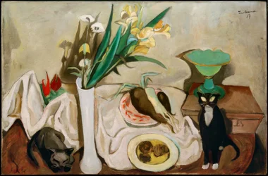 Nature morte avec chats