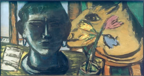 Nature morte avec sculpture