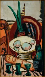 Nature morte avec verres verts