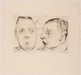 Deux officiers automobiles, planche 15 du portfolio « Visages »