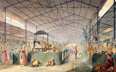 Intérieur des Halles, 1835