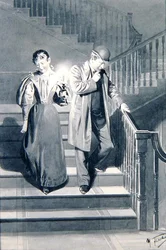 Dans les escaliers