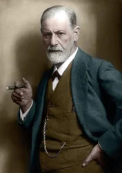 Portrait de Sigmund Freud (1856-1939) en 1921, psychiatre autrichien