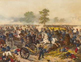 Attaque de la cavalerie allemande lors de la bataille de Worth