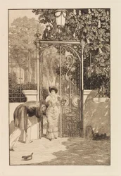 À la porte de la série Un amour, Opus X, 1887