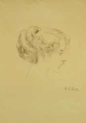 Tête de femme de profil