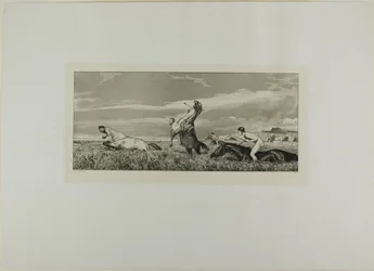 Centaure poursuivi, planche trois d