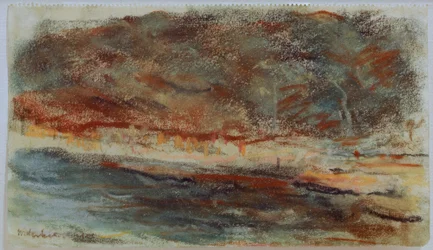 Paysage du soir à Hambourg