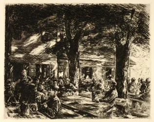 Jardin de bière à Rosenheim