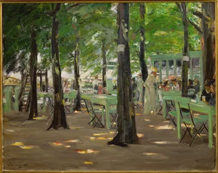 " De Oude Vinck ", restaurant-jardin dans les environs de Leiden (peinture sur toile)
