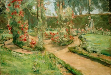 Le jardin de roses à Wannsee avec la fille et la petite-fille