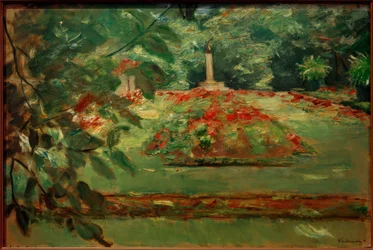 La terrasse fleurie dans le jardin de Wannsee vers le nord