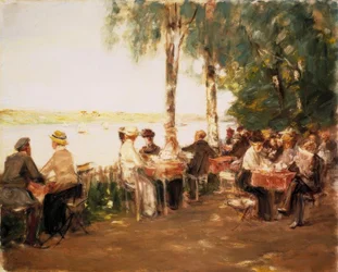 Restaurant de jardin au bord de l