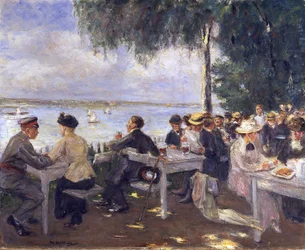 Restaurant de jardin sur la Havel. Nikolskoe