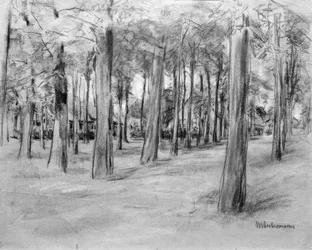 Maisons derrière les arbres – Le Brink à Laren