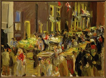 Jodenbreestraat à Amsterdam (peinture sur toile)