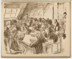 Cantine populaire pour enfants (illustration tirée de : Art et artistes XIII, 6)
