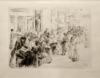 M.Liebermann, Du quartier juif à Amsterdam, commerce de charrettes