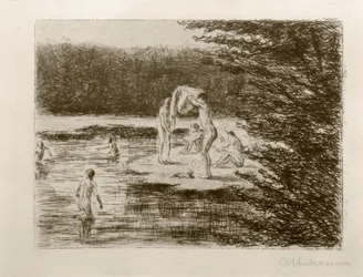 M.Liebermann, Garçons se baignant