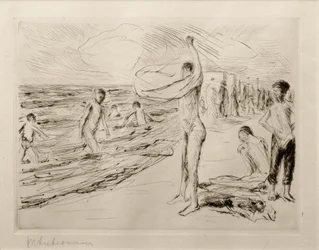 M. Liebermann, Garçons se baignant dans le vent