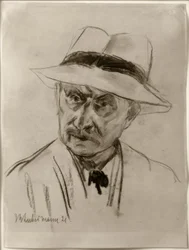 Max Liebermann / Autoportrait avec chapeau panama