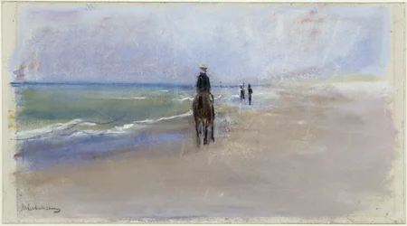 Cavalier sur la plage