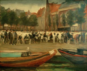 Marché aux bestiaux à Leyde