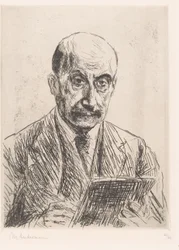 Autoportrait de Max Liebermann dessinant