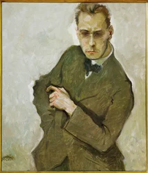 Compositeur Anton von Webern (peinture sur toile)