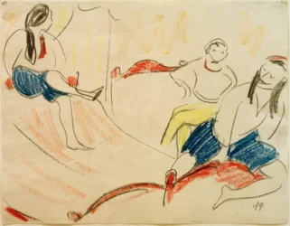 Trois danseurs (acrobates)