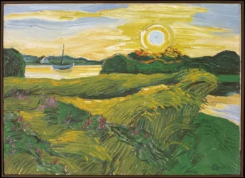 Champ de vesces – le soir