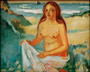 Jeune fille au bord de la mer