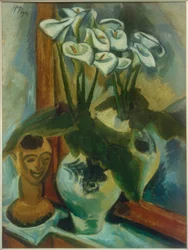 Nature morte avec tête en argile
