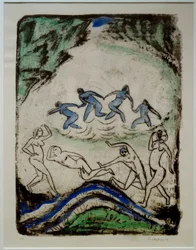 Danseurs et baigneurs au bord de l