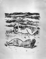 Deux personnes allongées
